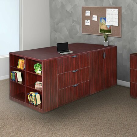 LEGACY StandUp Storage CabLatFile Quad, Bookcase, Mahogany, Letter/Legal LSSC3LF8546MH